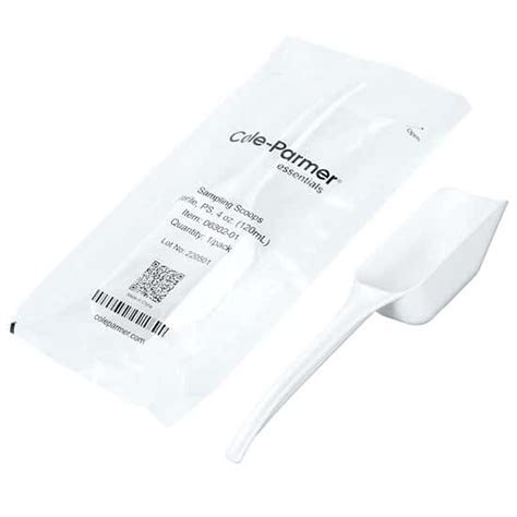 Cole Parmer Essentials Double Bagged Sterile Lab Sampling Scoops