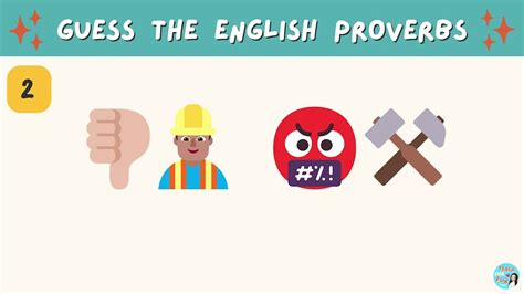 Guess The English Proverbs By Emoji EP 1 YouTube