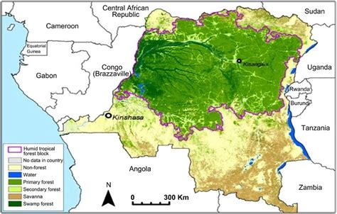 Map Showing Rainforest Cover In Democratic Republic Of Congo