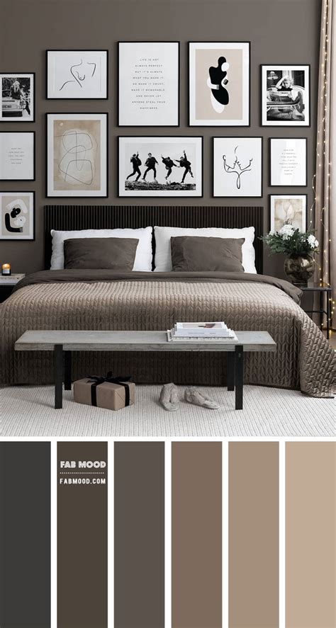 Grey and Muted Taupe Bedroom Colour Scheme with Festive Vibes