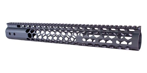 Guntec Ar 15 15 Honeycomb Air Lite Mlok Handguard Anodized Grey