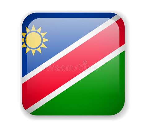 Namibia Flag Round Bright Icon On A White Background Stock Illustration