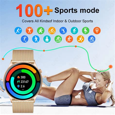 Lige Smart Watch Women Amoled Full Touch Bracelet Fitness