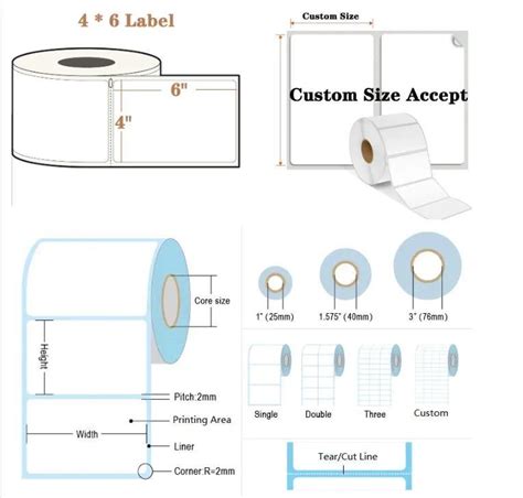 A6 Direct Thermal Shipping Label Sticker Shopee Lazada Air Waybill Printer 500pcs 100x150mm