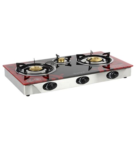 Online SURYA COOKTOP 3 BURNER GAS STOVE WITH 1 YEAR WARRANTY Prices