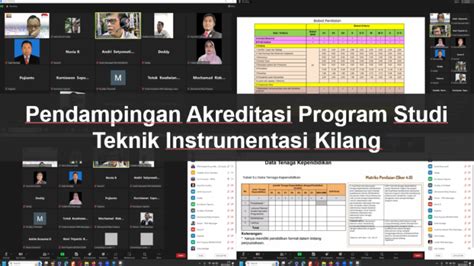 Pendampingan Akreditasi Program Studi Teknik Instrumentasi Kilang