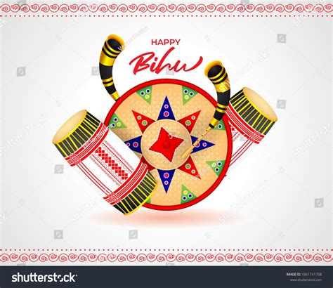 Vector Illustration Happy Bihu Assamese New Stock Vector Royalty Free