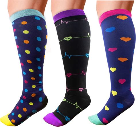 Amazon Pairs Plus Size Compression Socks For Women Men Wide