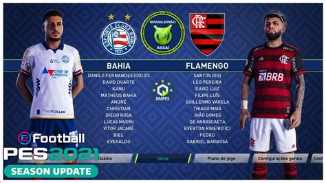 PES 2021 PATCH BMPES 8 9E BAHIA X FLAMENGO MASTER LEAGUE 32 YouTube