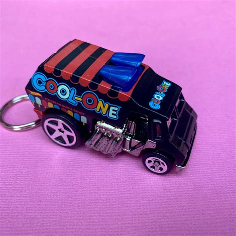 Cool One Hot Wheels Llavero Llavero Black Ice Cream Van Etsy
