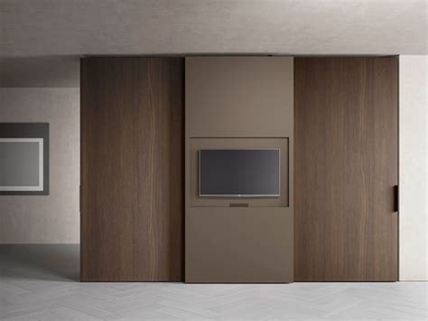 Tv Door Sectional Wooden Wardrobe With Sliding Doors By Pianca