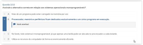 Apol Sistemas Operacionais Nota Sistemas Operacionais I