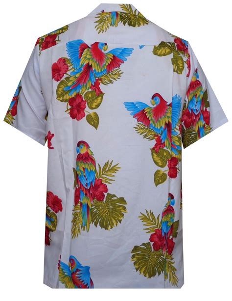 Hawaiian Shirt Mens Parrot Toucan Print Beach Aloha Party Ebay