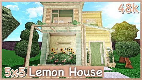 Bloxburg 5x5 Lemon House Speed Build Youtube