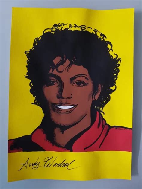 ANDY WARHOL HAND Signed Michael Jackson Watercolor On Paper Pop