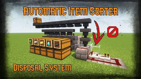 Fully Automatic Item Sorter Item Disposal System 1 19 Minecraft