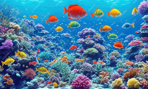 Premium Ai Image Underwater World Coral Reef And Fishes Animals Of