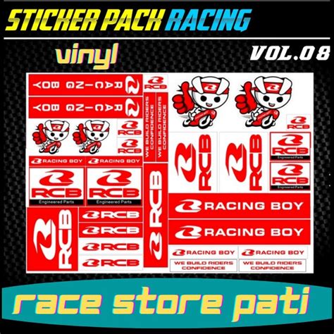 Jual Stiker Pack Racing Stiker Motor Sticker Sponsor RCB Lengkap Isi