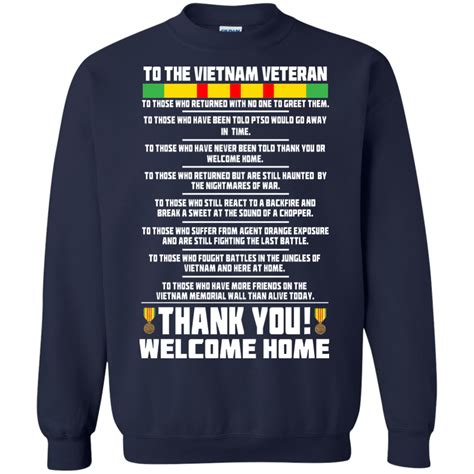 To The Vietnam Veteran Thank You Shirt