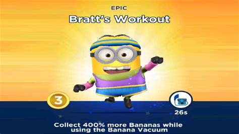 Minion Rush Epic Minion Bratts Workout Level Up Ios Android Youtube