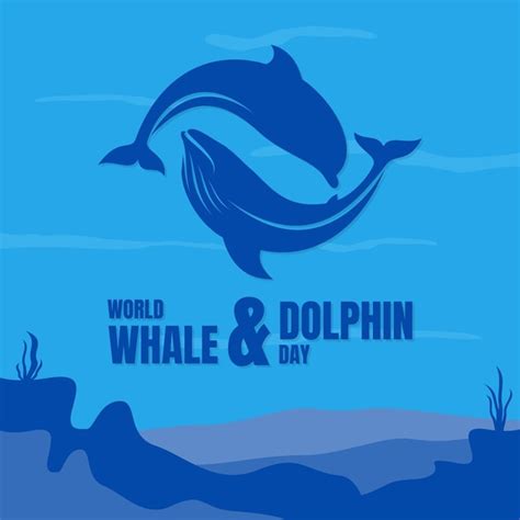 Día mundial de las ballenas y los delfines para el diseño de elementos