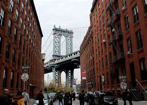 PUENTES De NUEVA YORK Cruzar El De BROOKLYN Y FOTO Con El De MANHATTAN