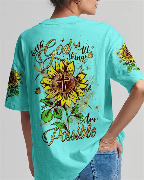 With God All Things Are Possible Womens All Over Print Shirt Yhdu19