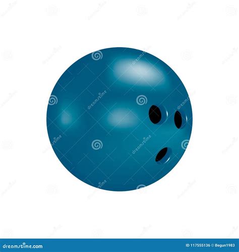 Bowling Ball On White Backgroundvector Illustration Stock Vector