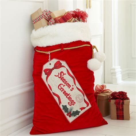 Velvet Santa Bag Brylane Home