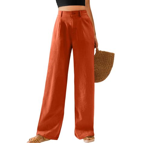 Ktyne Summer Pants For Women 2024 Elastic High Waist Trendy Straight