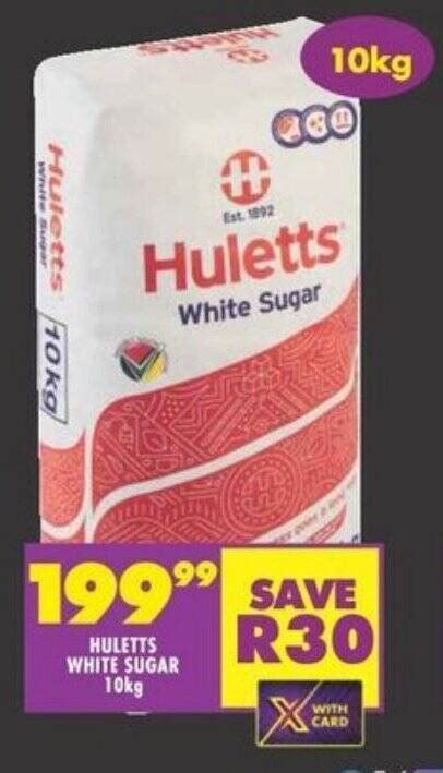 Huletts White Sugar 10kg Offer At Shoprite