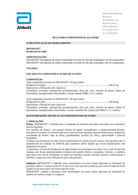 Pdf Modelo De Bula Dam Abbott Pacientes Foram Avaliados Na