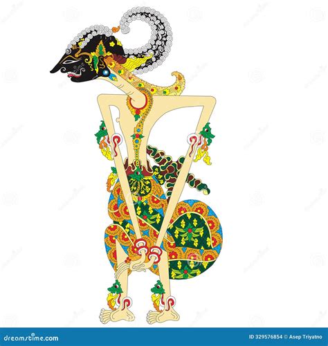 wayang puppet shadow sadewa royalty  stock image cartoondealer