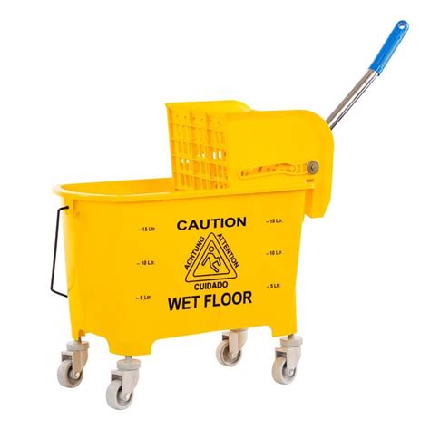 JC Plastic Single Mopping Trolley Cart Size 20 Liters Bucket