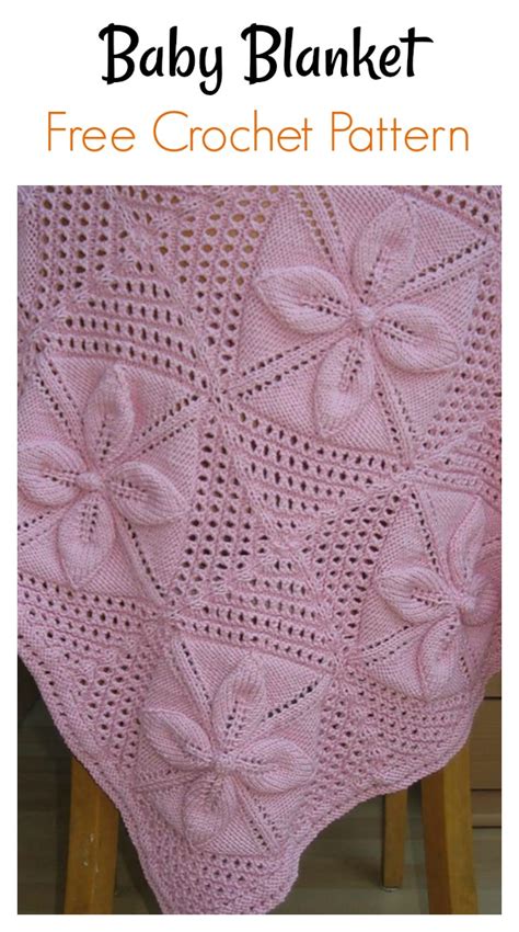 Leaf Motifs Afghan Baby Blanket Free Knitting Pattern