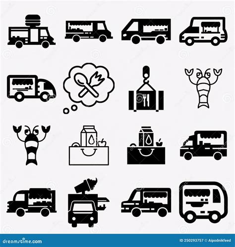 Big Set Of Food Icons In Vector Stock Illustration Illustration Of