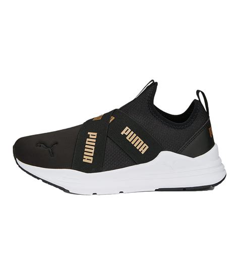 Puma Wired Run Slip On Metallics Kadın Ayakkabı Siyah Gold Fitmoda