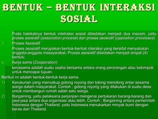 Bentuk Bentuk Interaksi Sosial X Ppt