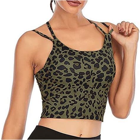 Caraco pour Femme Mode sans manches gilet décontracté léopard poitrine