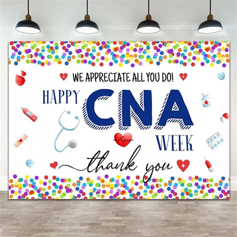 Amazon Wollmix CNA Week Thank You Banner Backdrops Decorations We