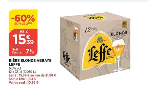 Promo Bi Re Blonde Abbaye Leffe Chez Atac Icatalogue Fr