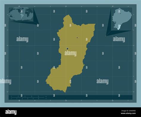 Zamora Chinchipe Province Of Ecuador Solid Color Shape Locations Of