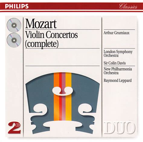 Violin Concertos Complete De Wolfgang Amadeus Mozart Arthur Grumiaux