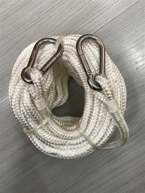 Braided Nylon Marine Rope 9mm X 15m Boat Tow Recovery With Two 8mm Sna