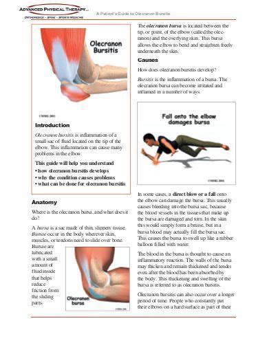 Olecranon Bursitis - Advanced Physical Therapy | Bursitis, Olecranon ...