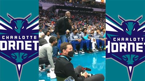 Michael Jordan Caught Yelling Courtside During Knicks Vs Hornets Game