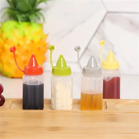 Condiment Squeeze Bottles Mini Polyethylene Condiment Squeeze Bottles