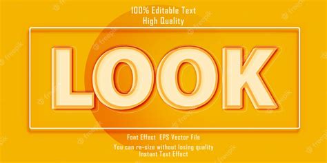 Premium Vector Look Text Effect Editable Cartoon Text Style On Yellow