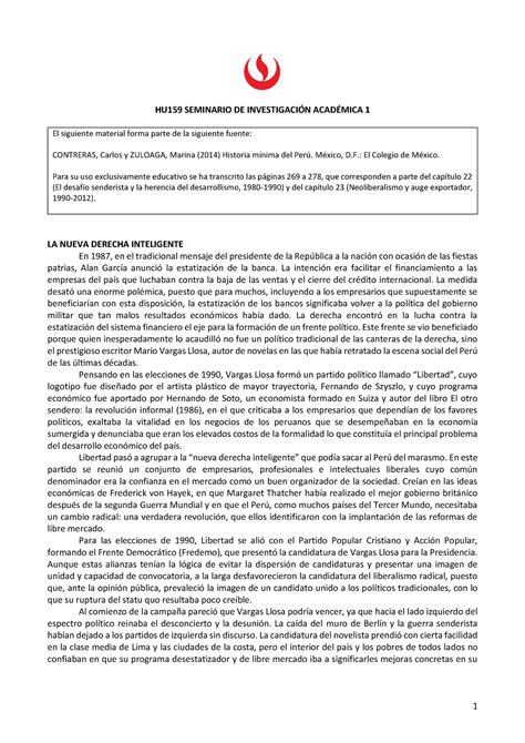 Hu Lectura Sobre Fujimori Hu Seminario De Investigacin Acad