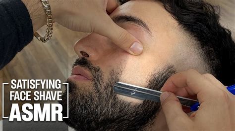 ASMR Barber Face Shave With Turkish Razor EXTREMELY SATISFYING YouTube